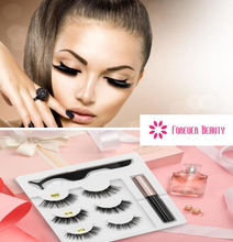 Load image into Gallery viewer, Ultra 3D 3 Pair Magnetic Eyelashes/Eyeliner Set