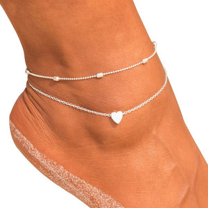 Suicide Prevention Heart Ankle Bracelets