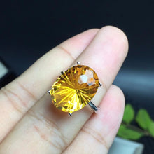 Load image into Gallery viewer, Certified Oval Natural Citrine Ring and 925 Sterling Silver