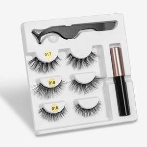 Ultra 3D 3 Pair Magnetic Eyelashes/Eyeliner Set