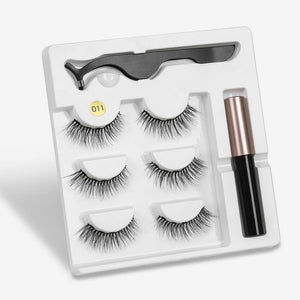 Ultra 3D 3 Pair Magnetic Eyelashes/Eyeliner Set