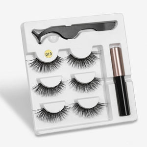 Ultra 3D 3 Pair Magnetic Eyelashes/Eyeliner Set