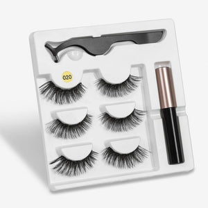 Ultra 3D 3 Pair Magnetic Eyelashes/Eyeliner Set