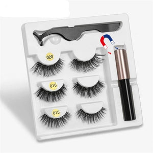 Ultra 3D 3 Pair Magnetic Eyelashes/Eyeliner Set