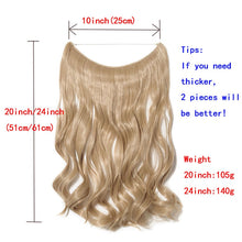 Load image into Gallery viewer, Halo Style 20&quot; Synthetic Heat Resistant Hair Extensions